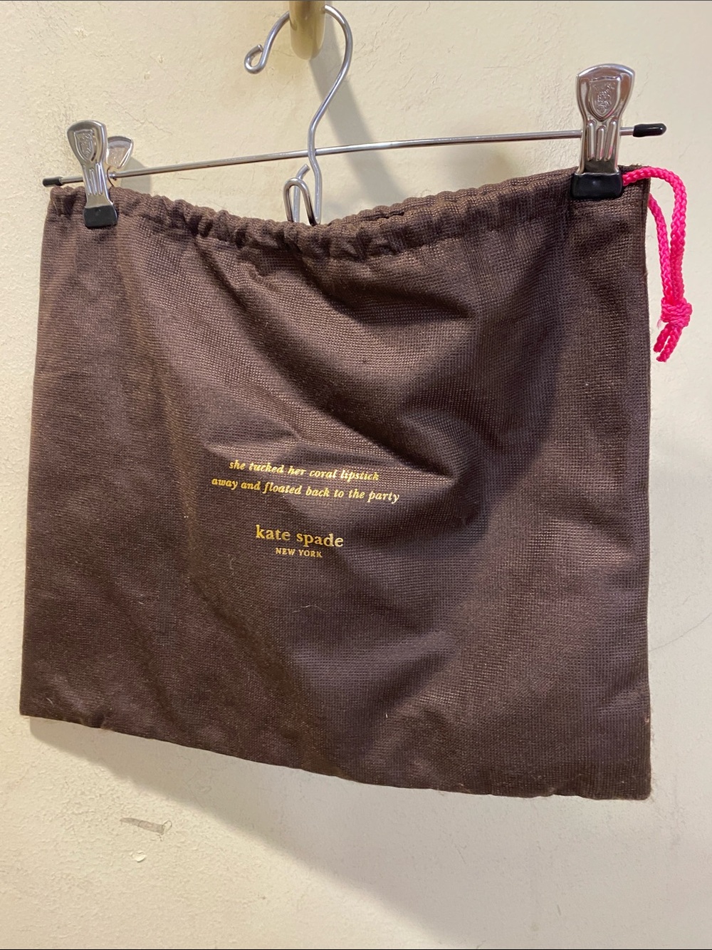kate spade Brown Dust Bag with Gold Logo